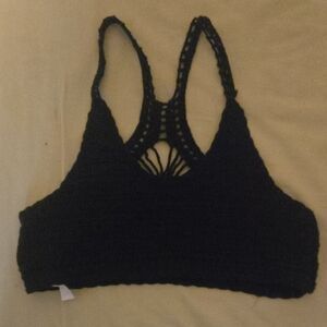 Black Crochet Bralette